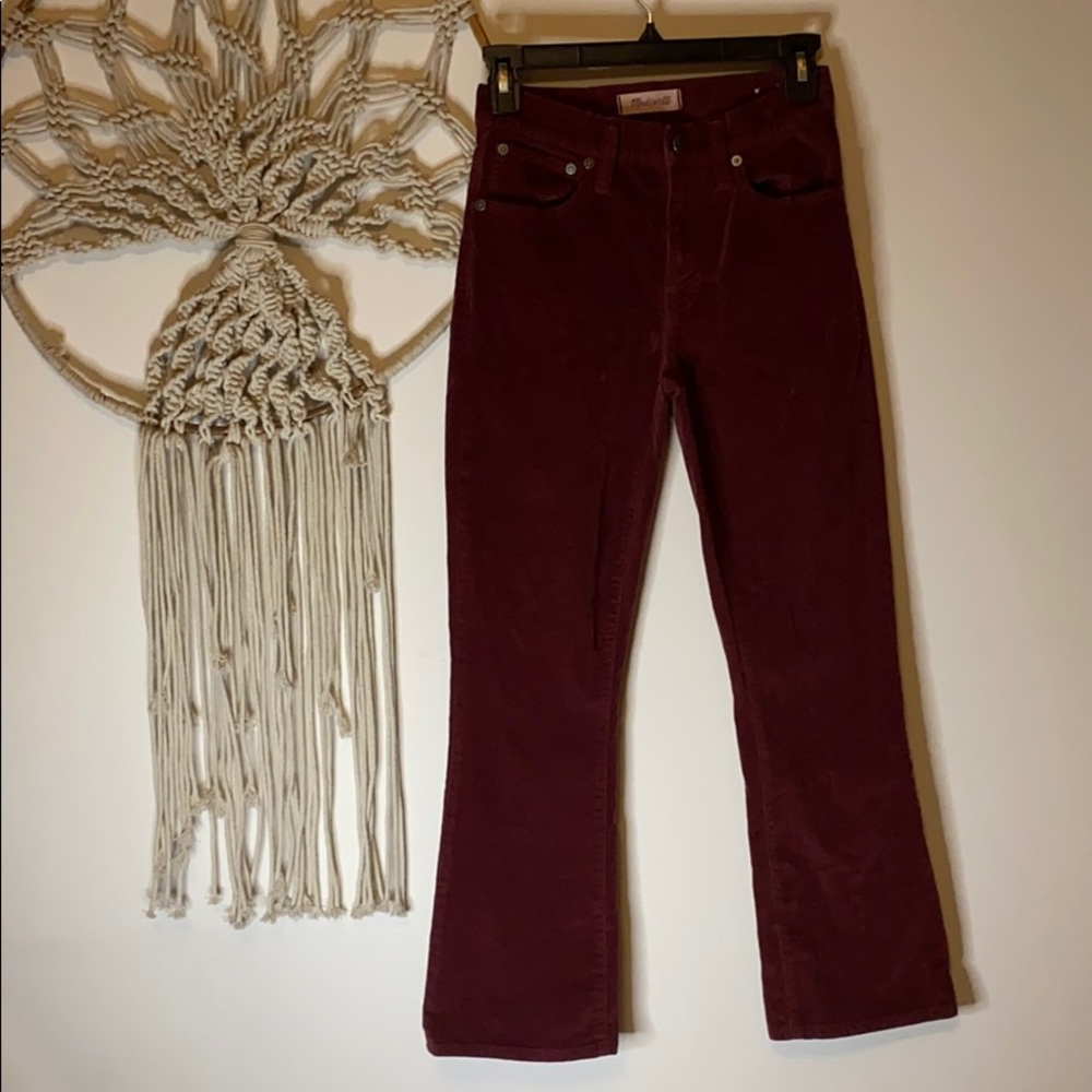 Madewell Dark Red Velvet Pants